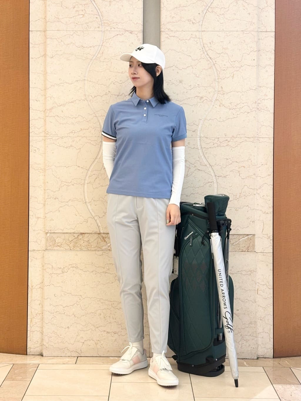 UNITED ARROWS | ウィメンズ メッシュ アームライン ポロシャツ 吸水速
