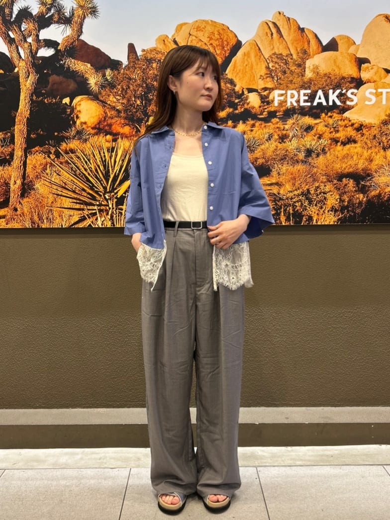FREAK'S STORE | レースレイヤード シャツ/ドッキングシャツ 全3色
