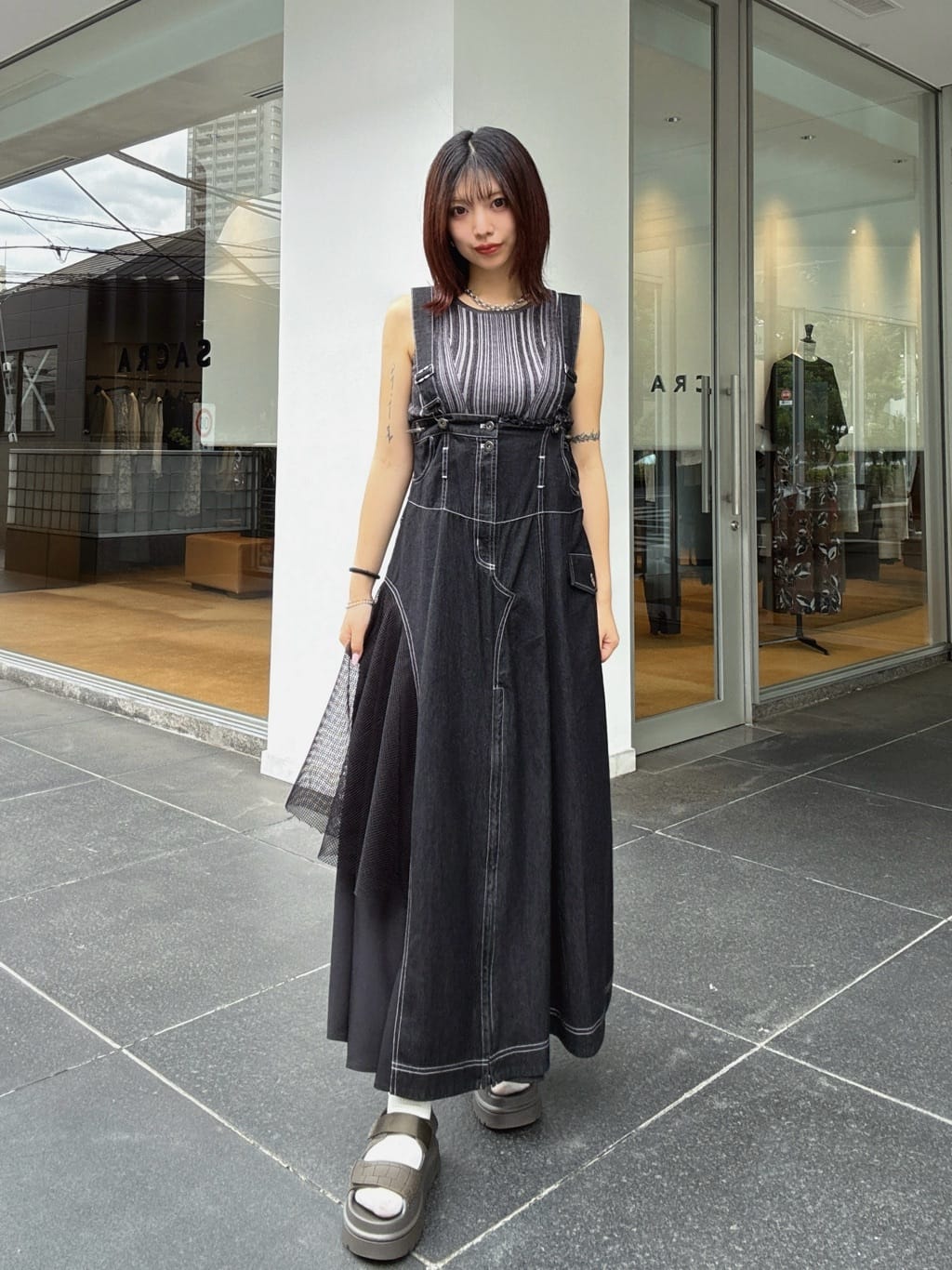 ROYAL FLASH | AULA AILA/アウラアイラ/2WAY 3FABRIC JUMPER SKIRT