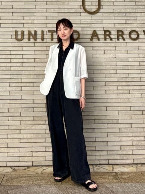 UNITED ARROWS | シアー ノーラペル ハーフスリーブ ジャケット