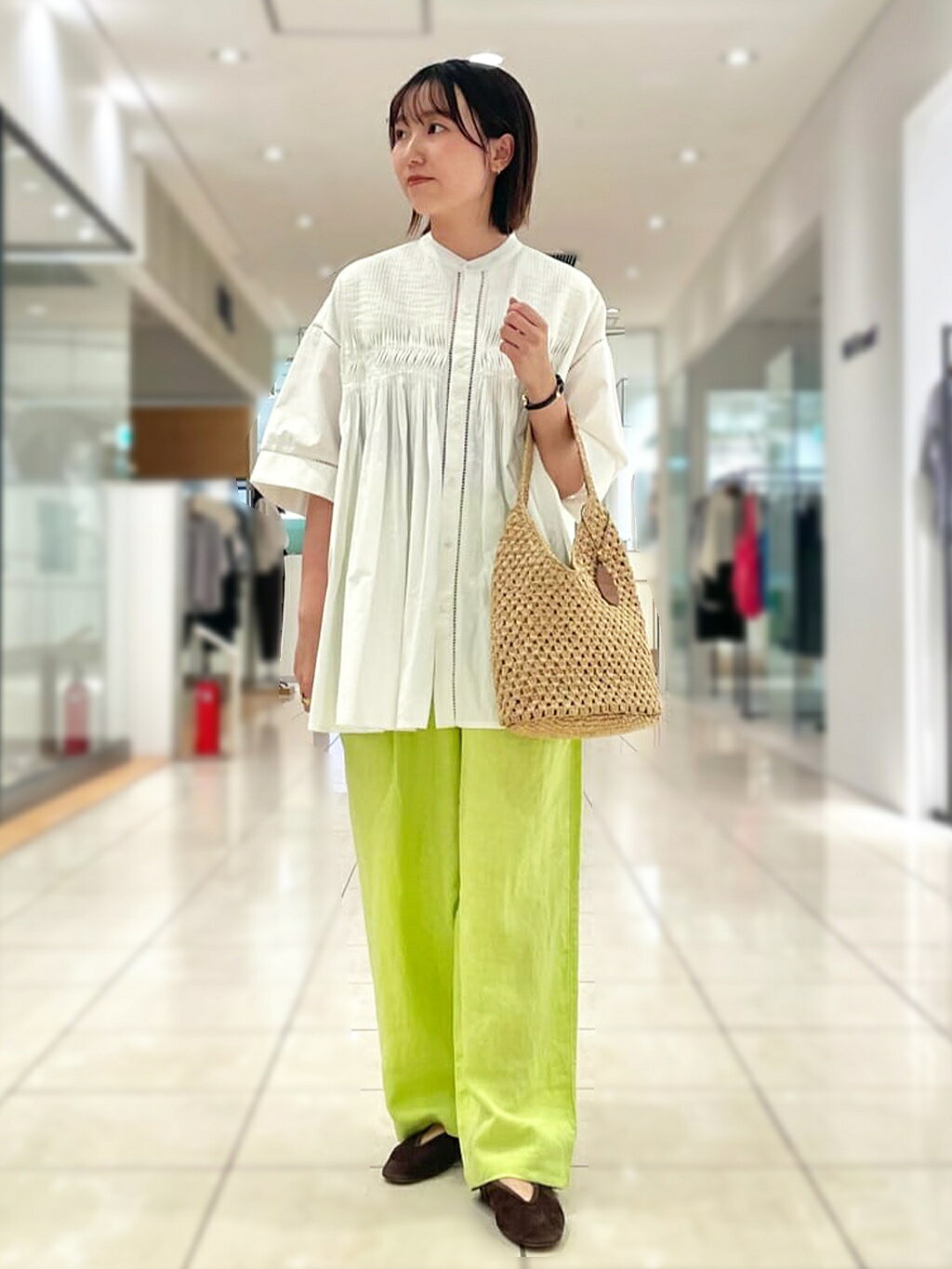 Bshop | INDIA INDUSTRY | コットンポプリン ピンタックシャツ WOMEN