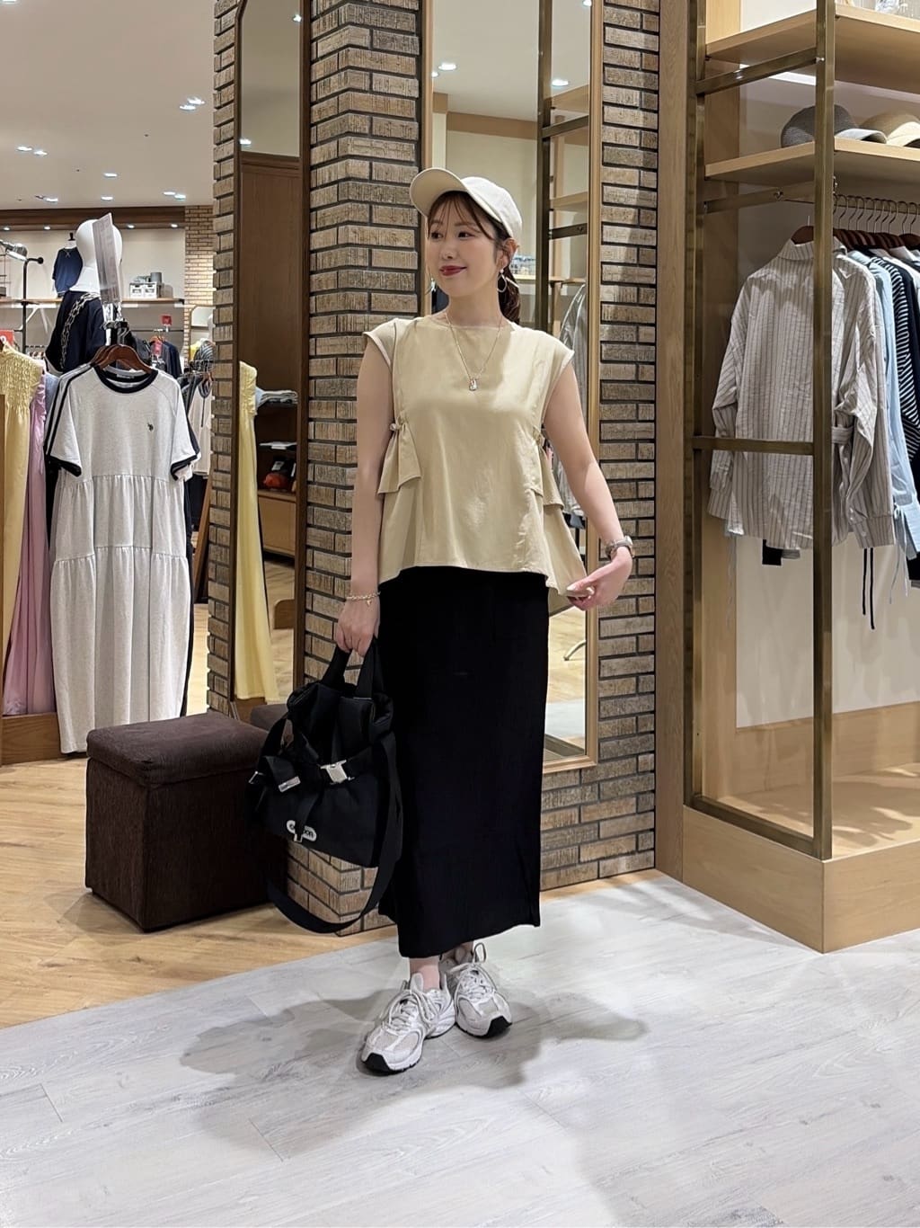Chez toi | リネンライクウエストテープナロースカート | Rakuten