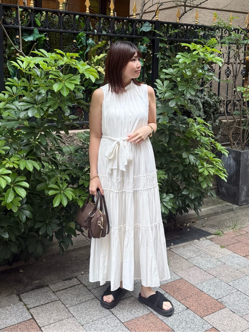 NATURAL BEAUTY BASIC | バックリボンティアードワンピース | Rakuten