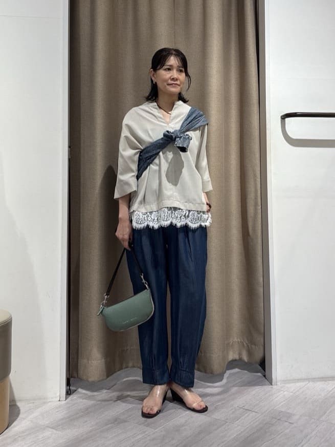 Jena espace merveilleux | ギャザーデニムシャツ | Rakuten Fashion