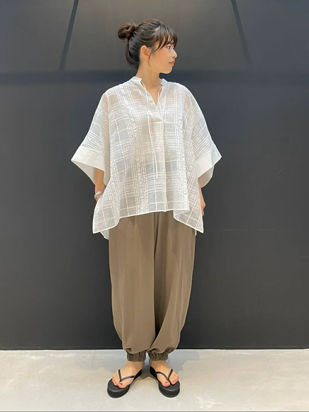 Curensology シアーブラウス Curensology | シアーチェックブラウス | Rakuten Fashion(楽天