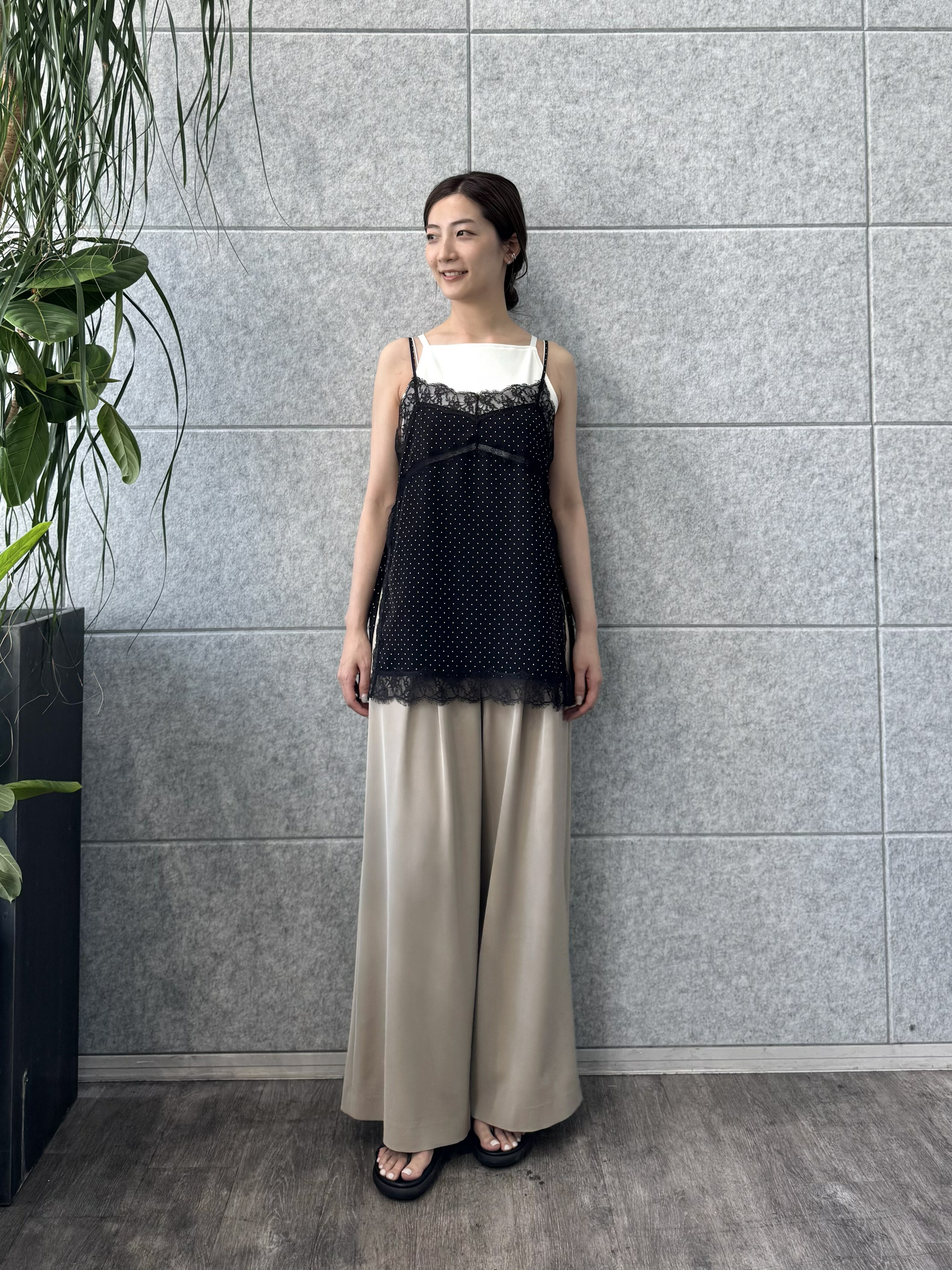 CODE A | dot lingerie lace cami | Rakuten Fashion(楽天ファッション
