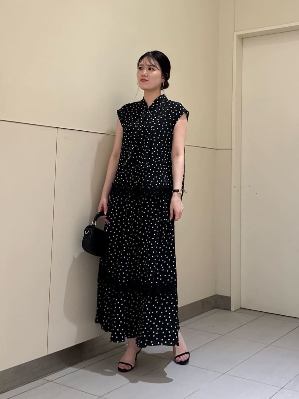 allureville | レース切替ドットプリントブラウス | Rakuten Fashion