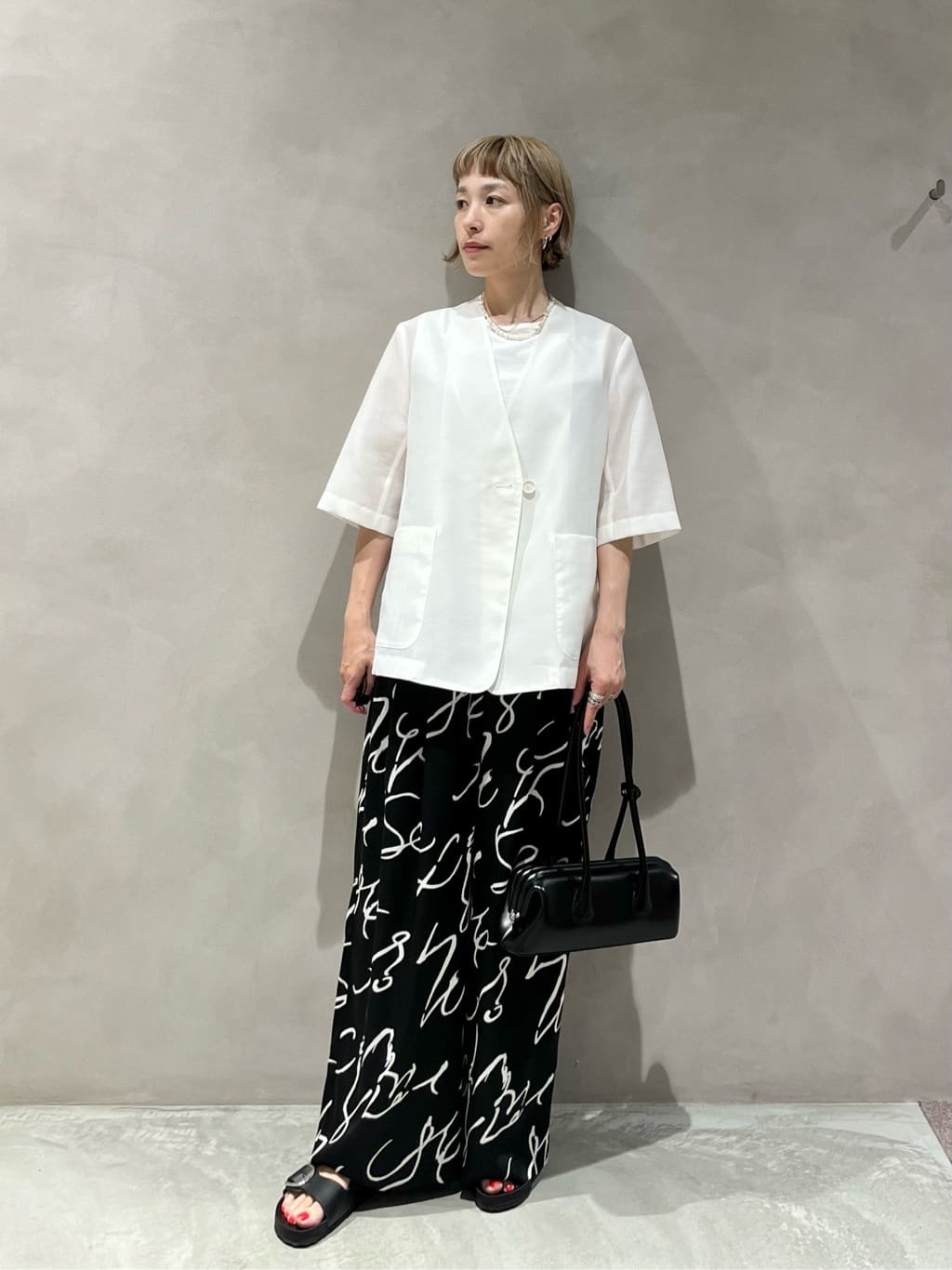 UNITED ARROWS | シアー ノーラペル ハーフスリーブ ジャケット