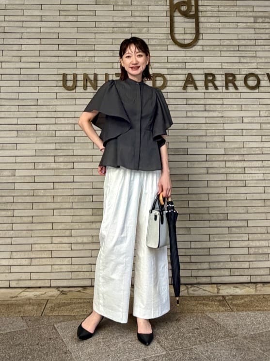 UNITED ARROWS | オーガンジー ペプラム フレア ブラウス