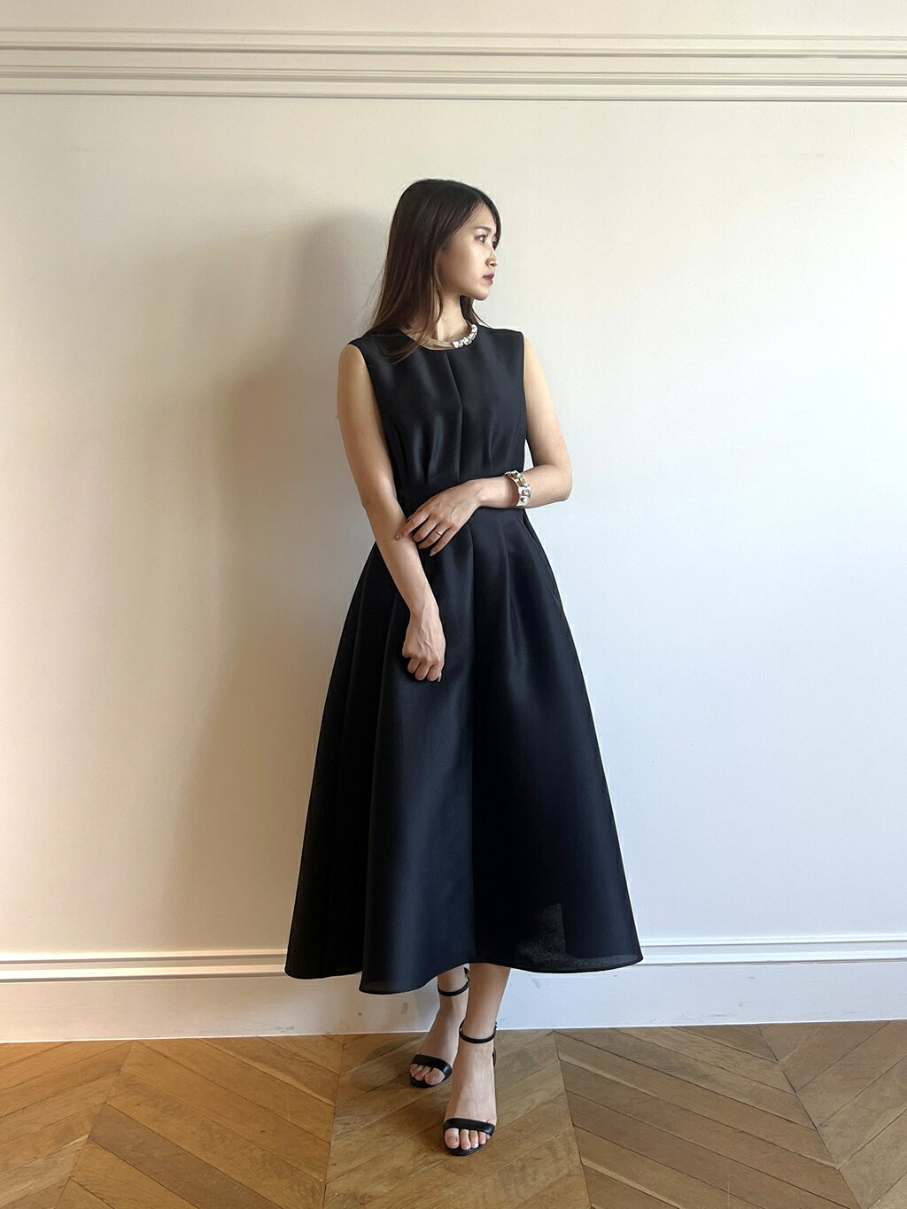 allureville | シルキータックボタンワンピース | Rakuten Fashion