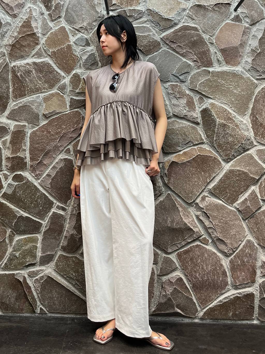 Curensology | シアードットギャザーブラウス | Rakuten Fashion(楽天