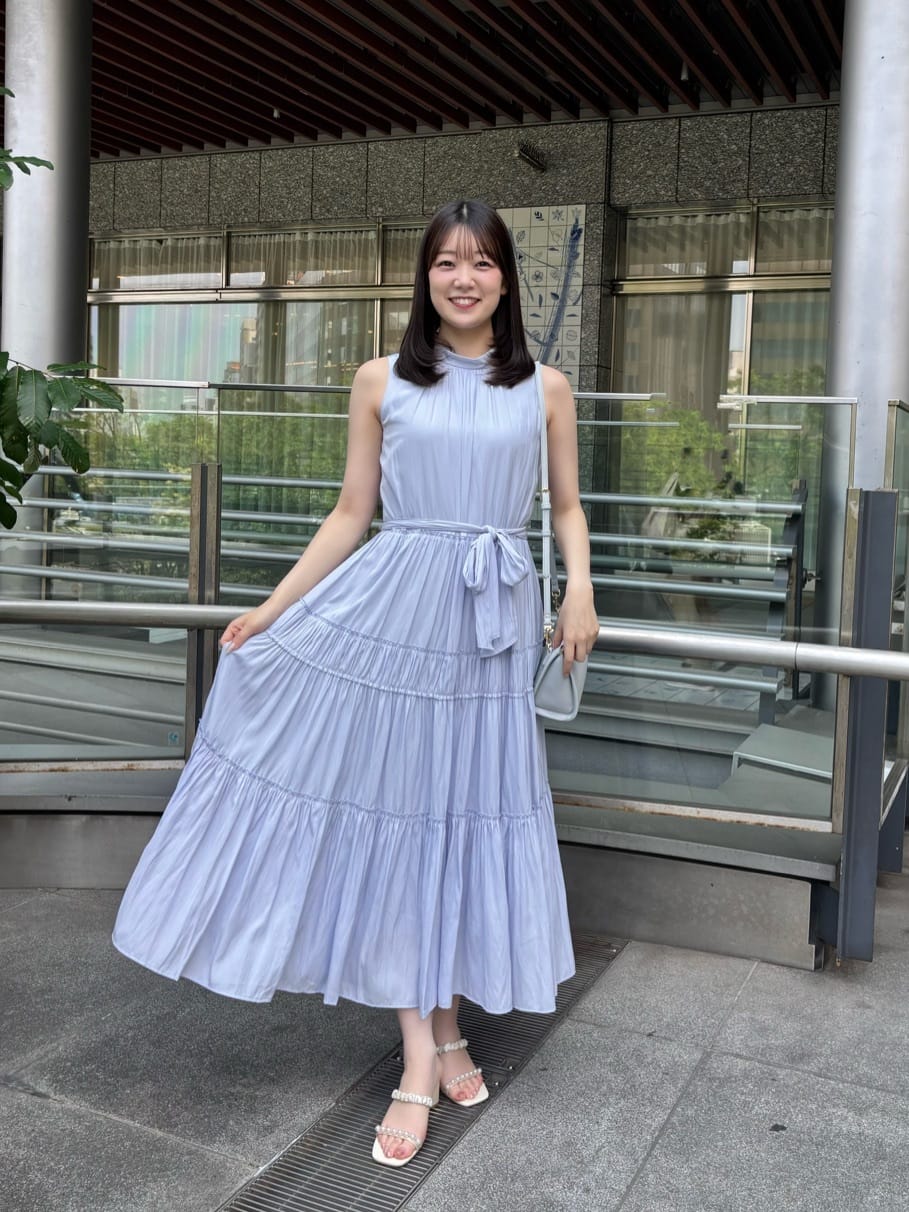 NATURAL BEAUTY BASIC | バックリボンティアードワンピース* | Rakuten