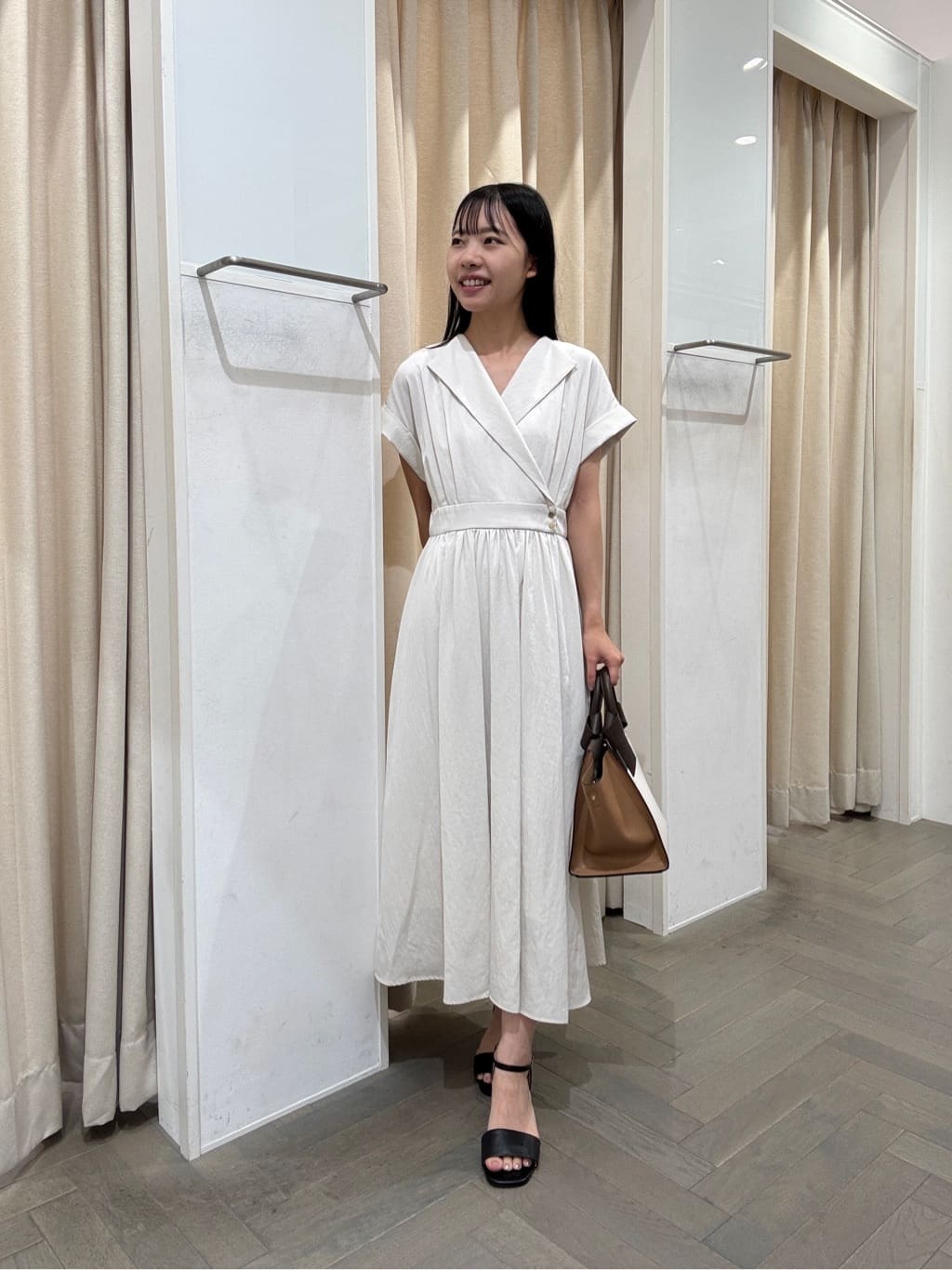 NATURAL BEAUTY BASIC | 開襟フレンチワンピース | Rakuten Fashion