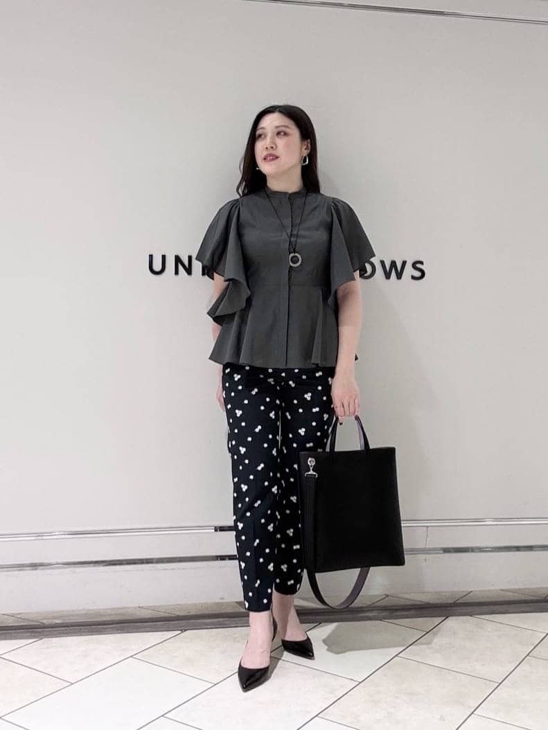UNITED ARROWS | オーガンジー ペプラム フレア ブラウス