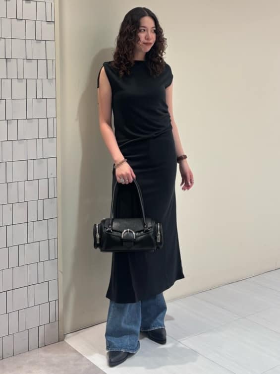 moussy | ASSYMMETRY NECK JERSEY ドレス | Rakuten Fashion(楽天