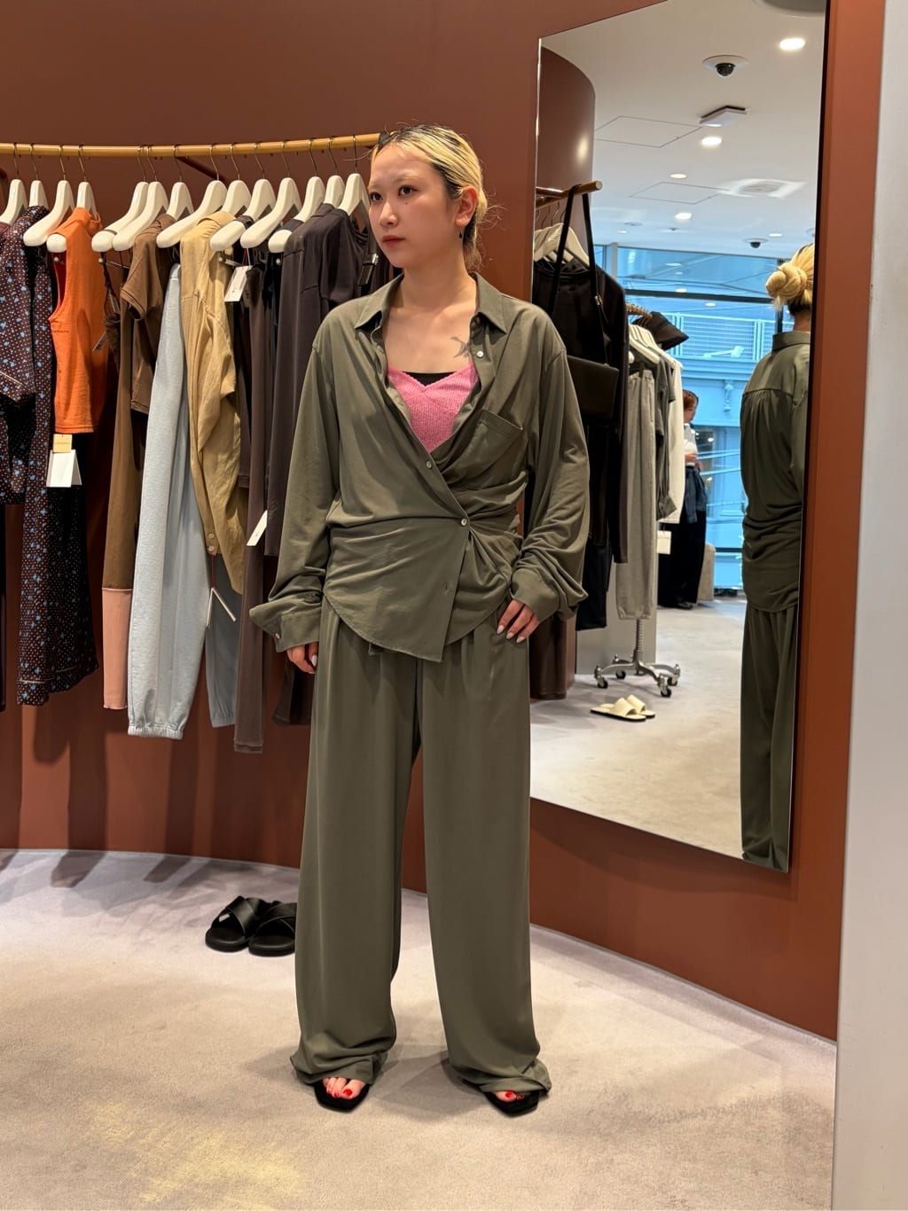 6（ROKU）ピコット ニット キャミソール　ライム BEAUTY&YOUTH UNITED ARROWS | <6(ROKU)>ピコット ニット キャミソール