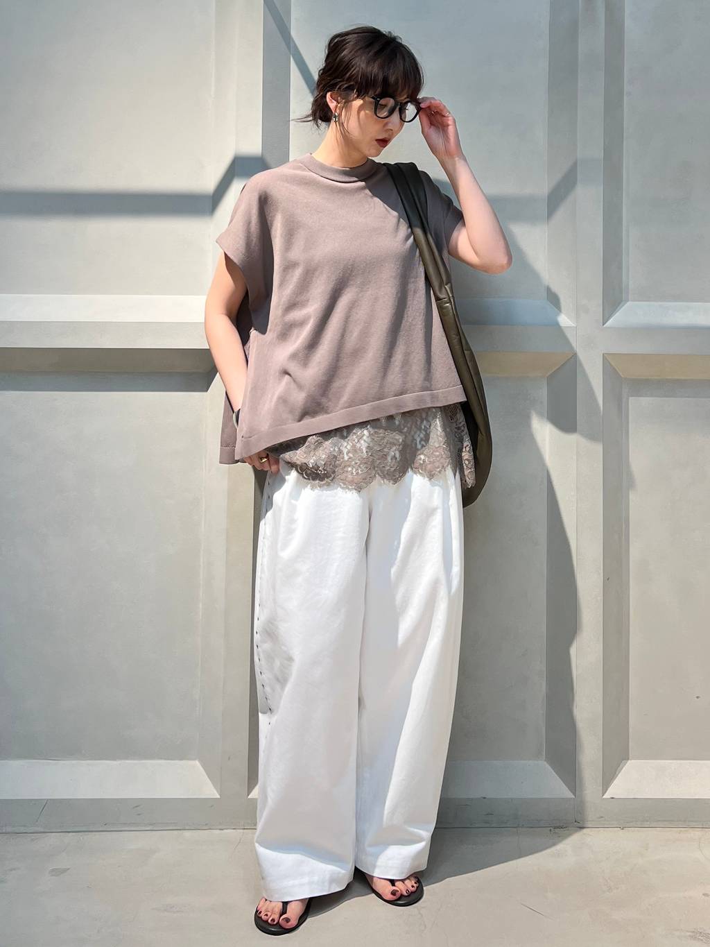 Curensology | レイヤードレースニットプルオーバー | Rakuten Fashion