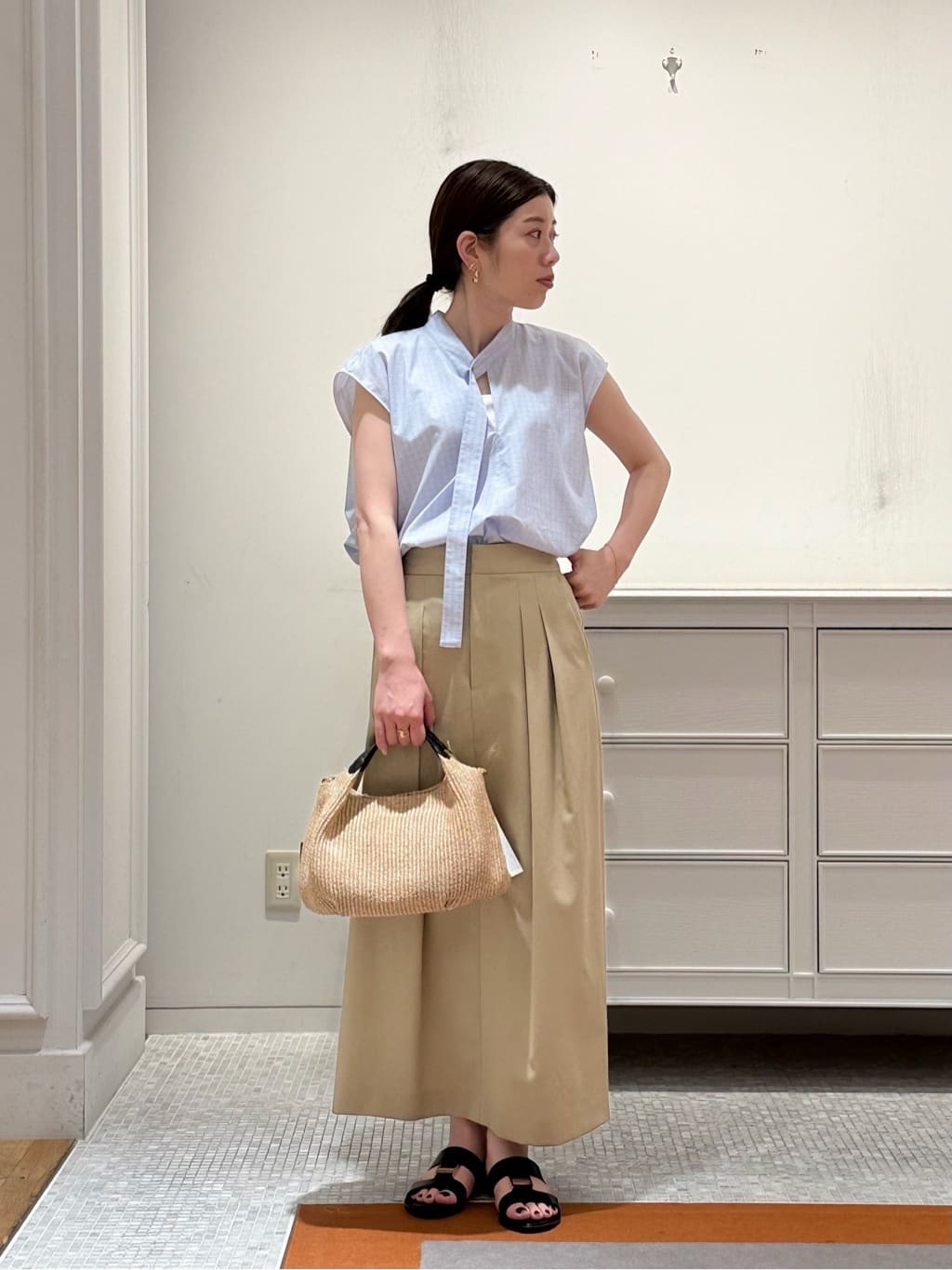 TOMORROWLAND | コットンブロード タイブラウス | Rakuten Fashion