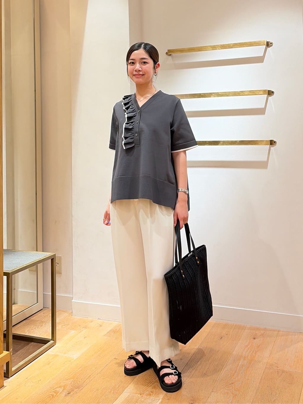 UNITED ARROWS | ミニマル フリル ショートスリーブ ニット | Rakuten