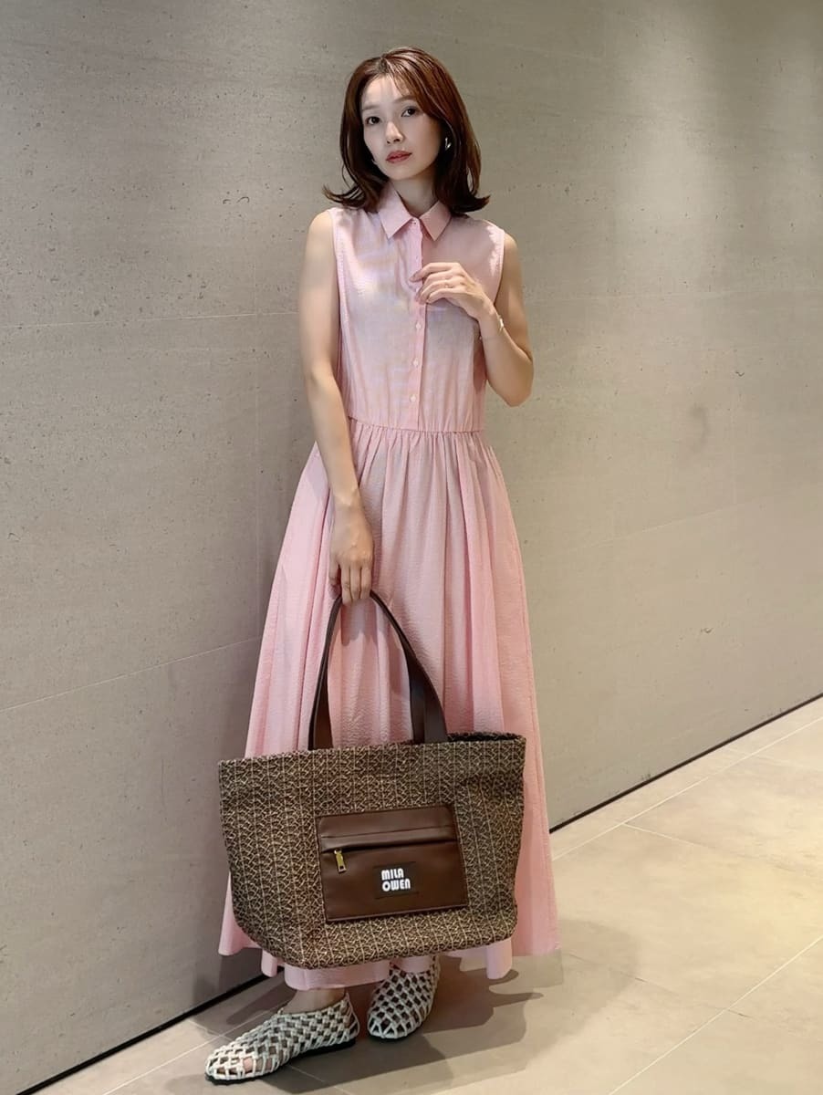 Mila Owen | スリーブレスマキシ丈シャツワンピース | Rakuten Fashion