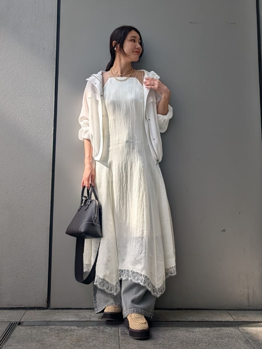 Mila Owen | 裾ドロストメッシュジップブルゾン | Rakuten Fashion