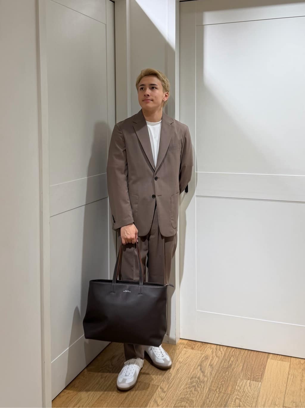 UNITED ARROWS green label relaxing | シボ レザーライク ジップ