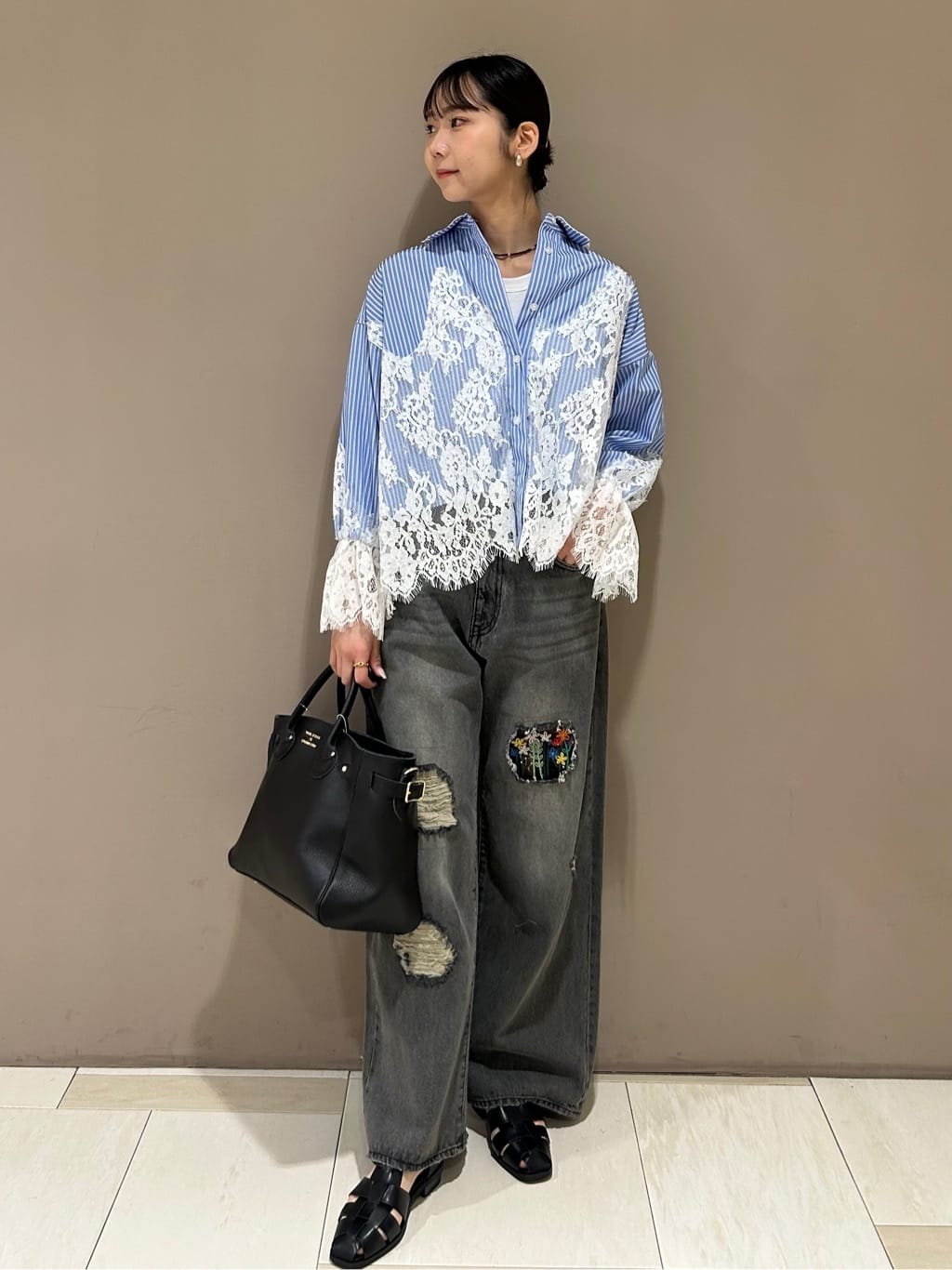 FREAK'S STORE | レースドッキング ストライプ シャツ | Rakuten