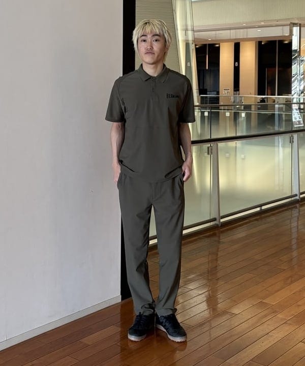 BEAMS GOLF | ORANGE LABEL / AIR TOOL(R) フラッグロゴ ポロシャツ
