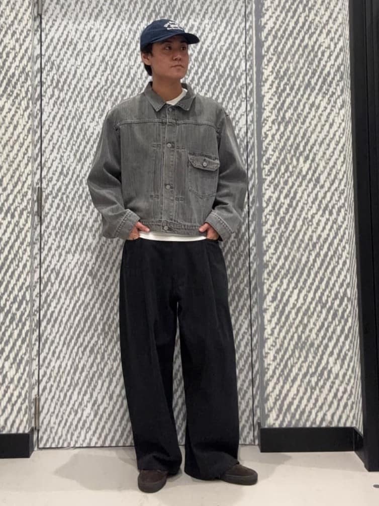 Levi's | BLUETAB(TM) ワイドプリーツ CROP ジーンズ ブラック