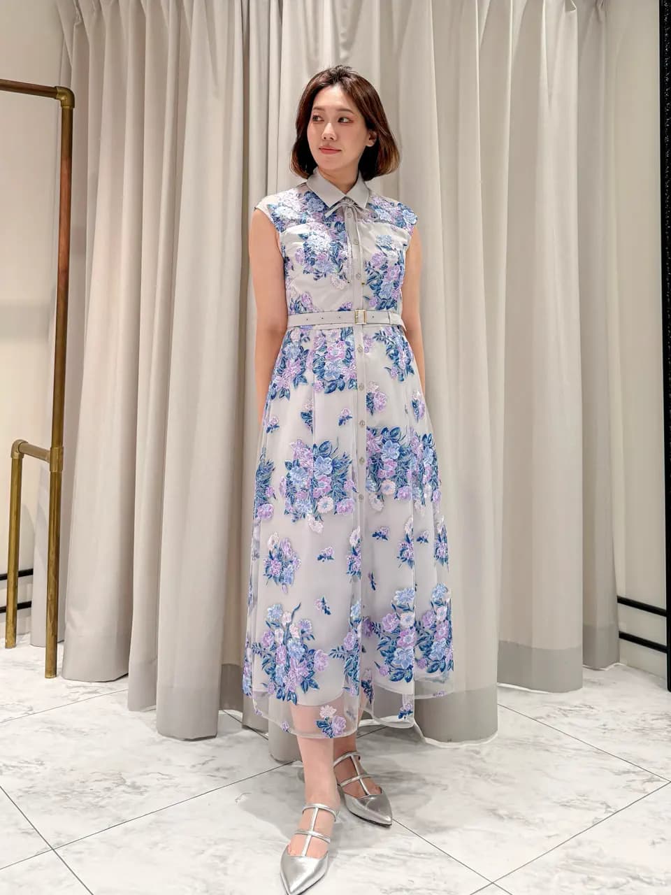 GRACE CONTINENTAL | ブーケフラワー刺繍ワンピース | Rakuten Fashion
