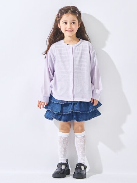 ever closetの揺れる3段フリル デニムキュロットを使ったコーディネートを紹介します。｜Rakuten Fashion(楽天ファッション／旧楽天ブランドアベニュー)7234627
