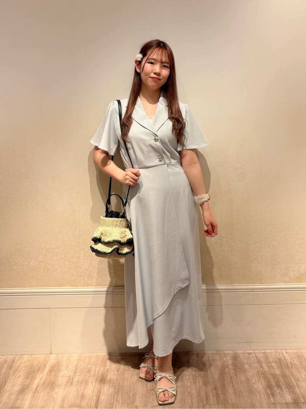 natural couture | フレアスリーブテーラーワンピース | Rakuten