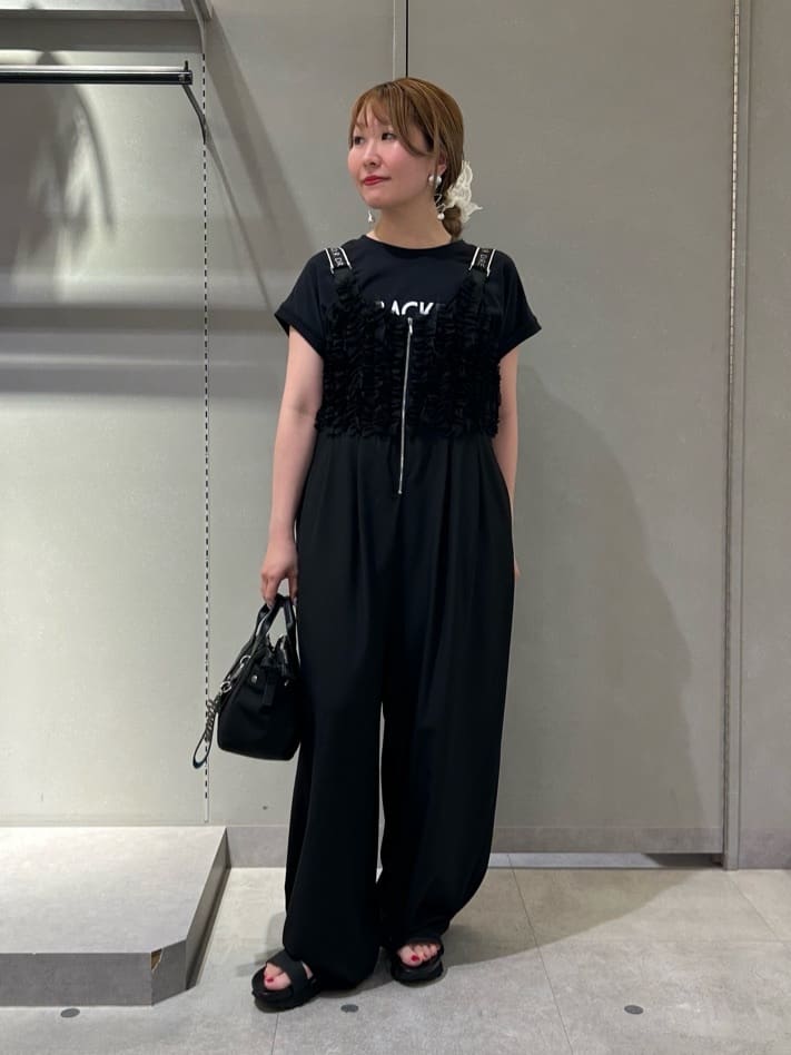LASUD | フリルビスチェロゴテープサロペット | Rakuten Fashion(楽天