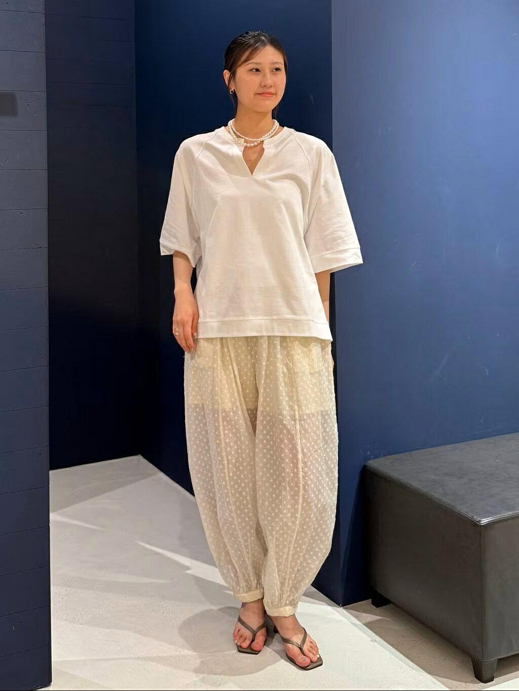 Curensology | ボクシーキーネックTシャツ | Rakuten Fashion(楽天