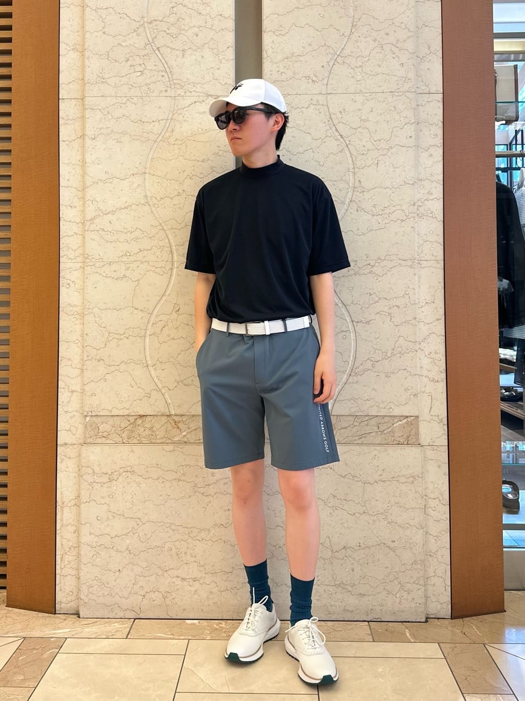 UNITED ARROWS | メンズ スムース モックネック シャツ UV 接触冷感
