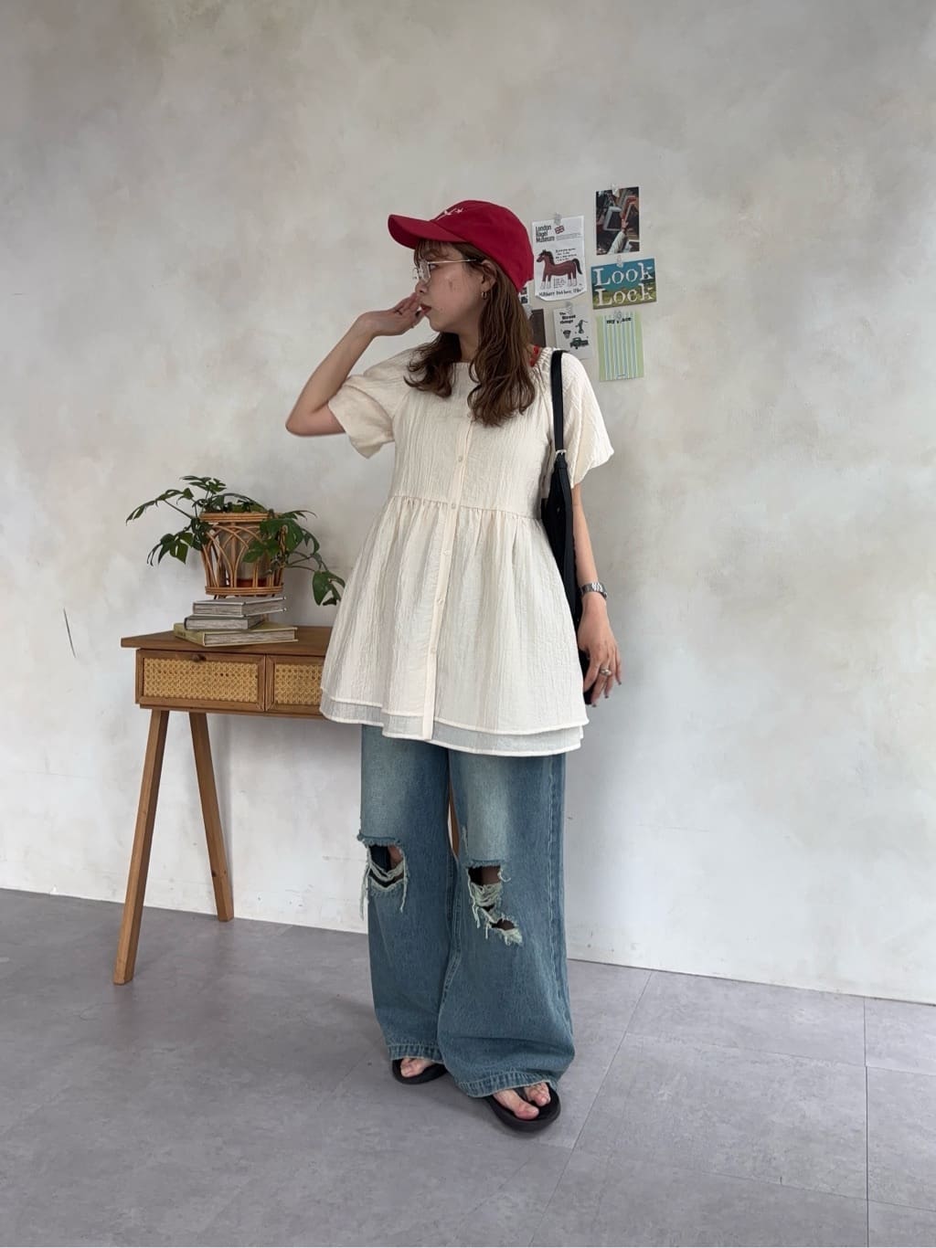 CPCM | バルーンスリーブシャーリングブラウス | Rakuten Fashion(楽天