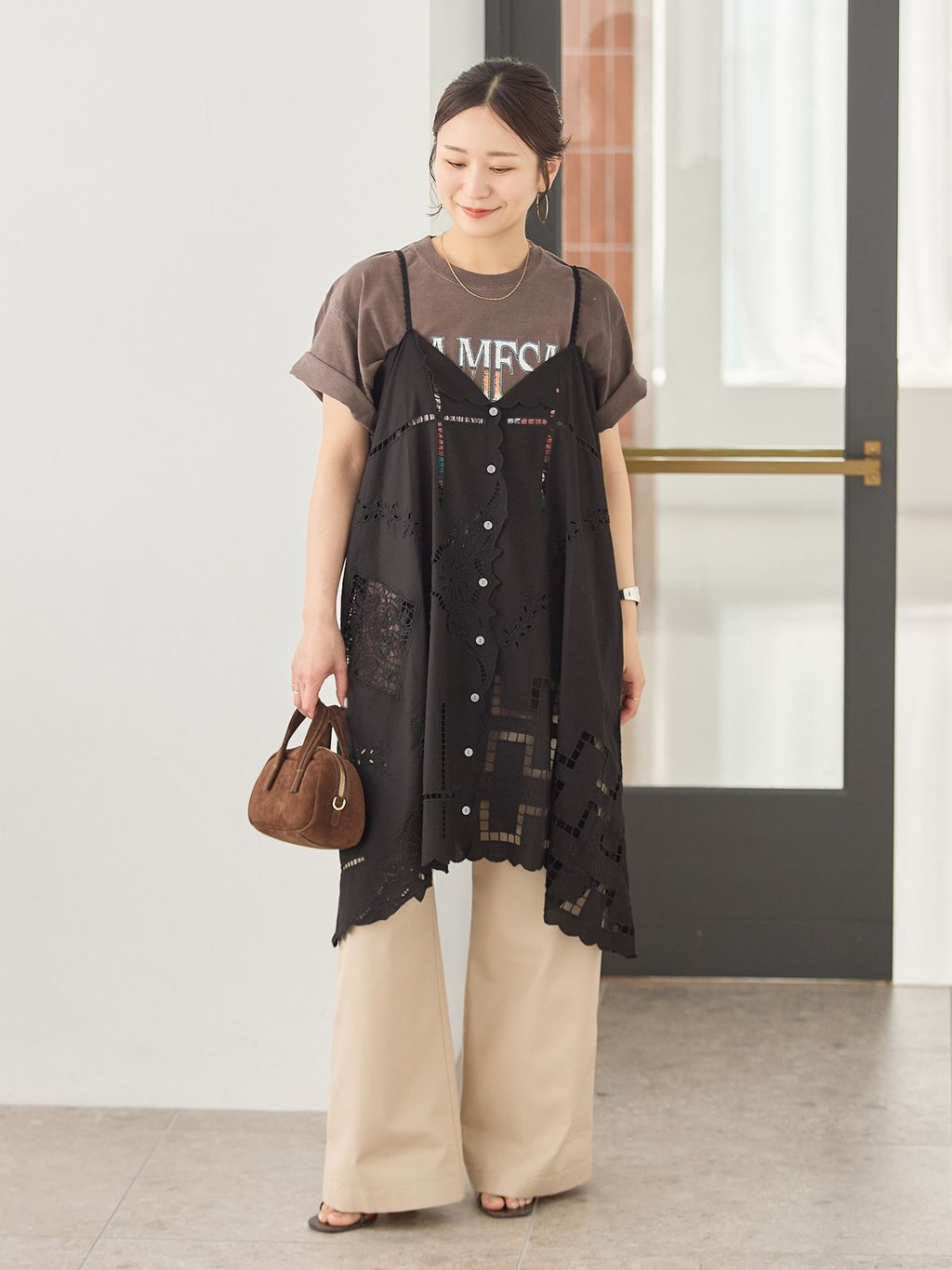 JOURNAL STANDARDのINDIA カットワークレースワンピースを使ったコーディネートを紹介します。｜Rakuten Fashion(楽天ファッション／旧楽天ブランドアベニュー)7241103