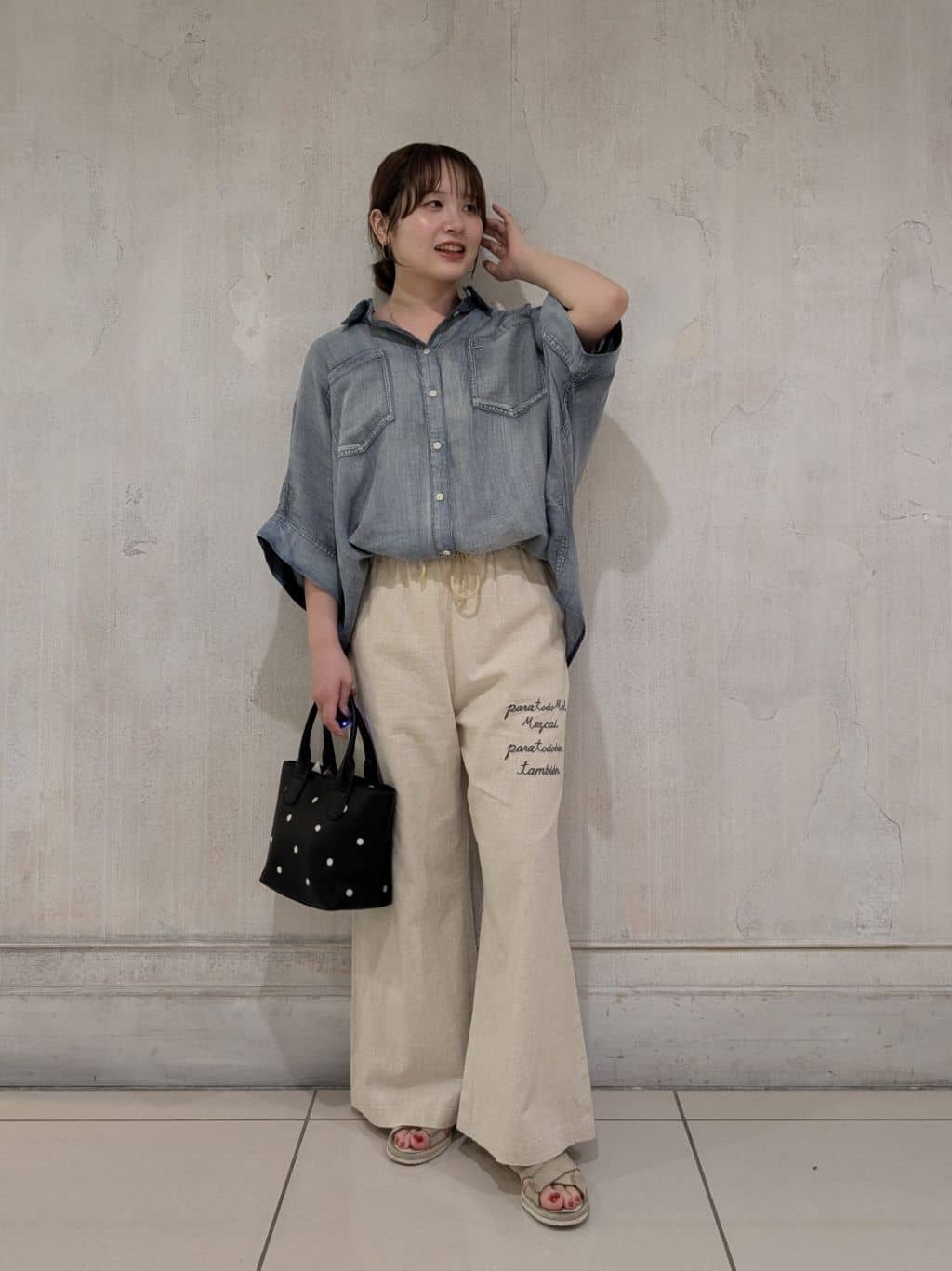 BEARDSLEY | シフォンデニムポンチョシャツ | Rakuten Fashion(楽天