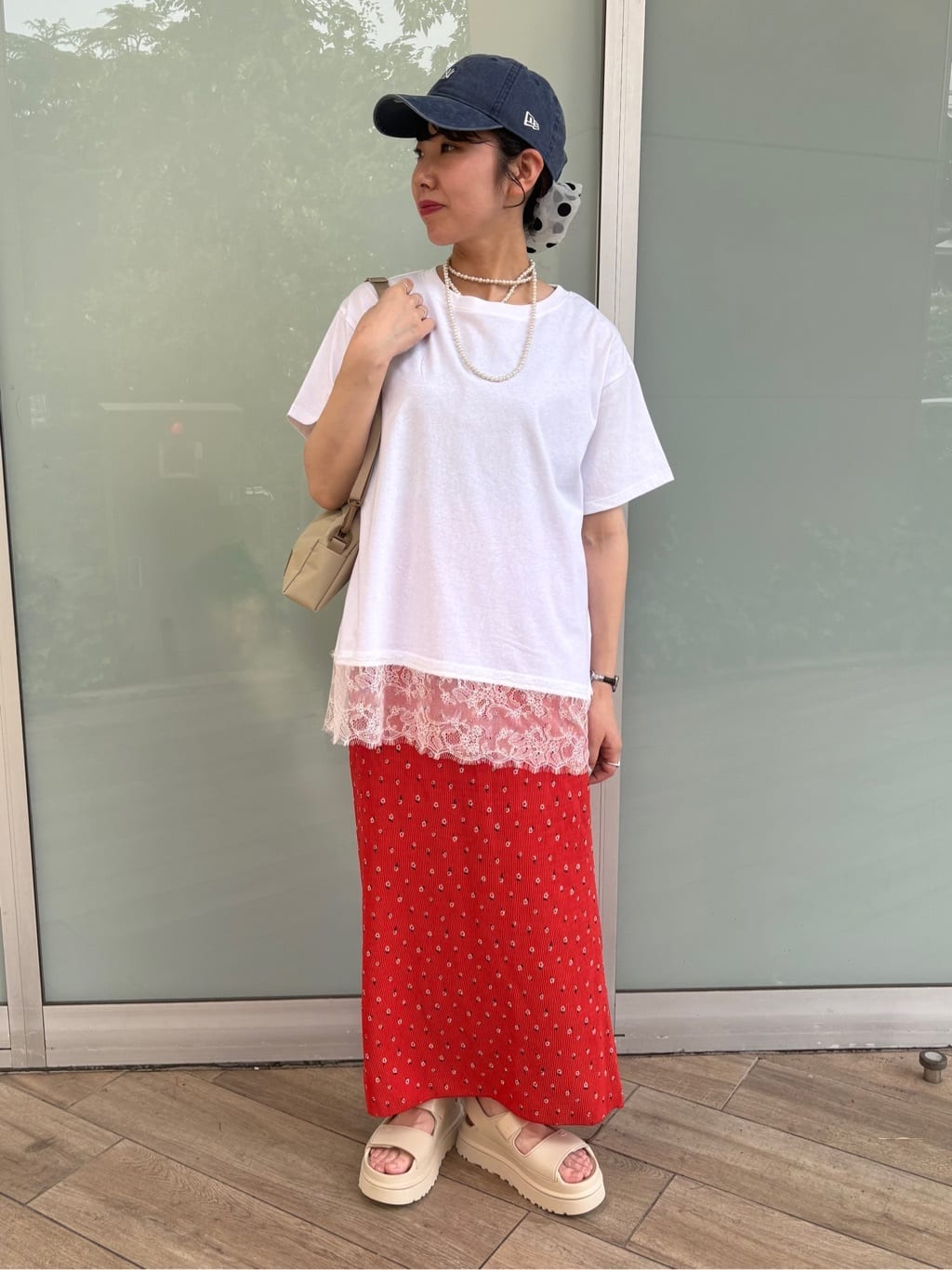 FREAK’S STOREの限定展開 レース ドッキング ビッグシルエット 半袖 Tシャツを使ったコーディネートを紹介します。｜Rakuten Fashion(楽天ファッション／旧楽天ブランドアベニュー)7241501