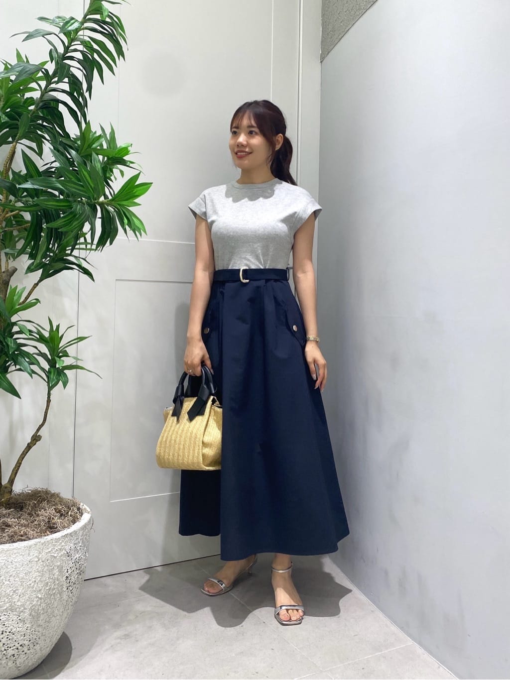NATURAL BEAUTY BASIC | フレンチスリーブドッキングワンピース