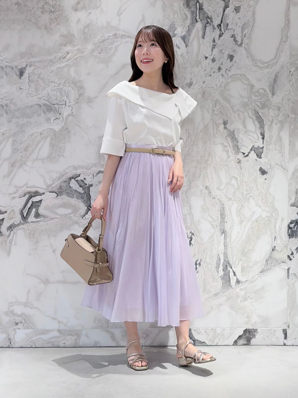 ANAYI | テンセルポリオーガンプリーツ スカート | Rakuten Fashion