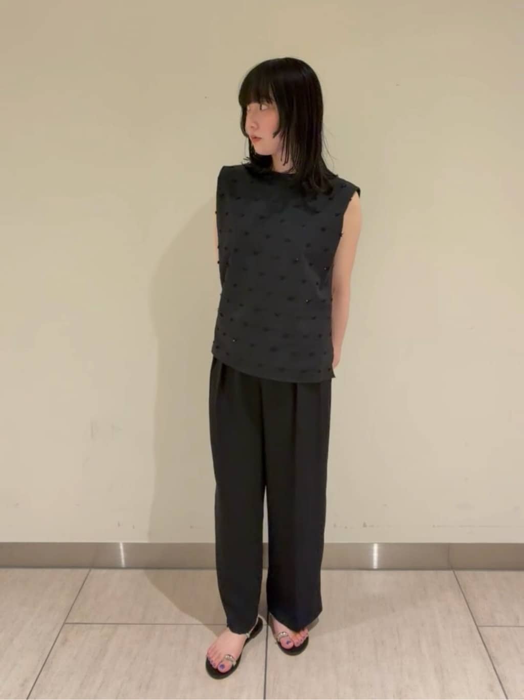 BEAUTY&YOUTH UNITED ARROWS | ドット ジャガード ノースリーブ
