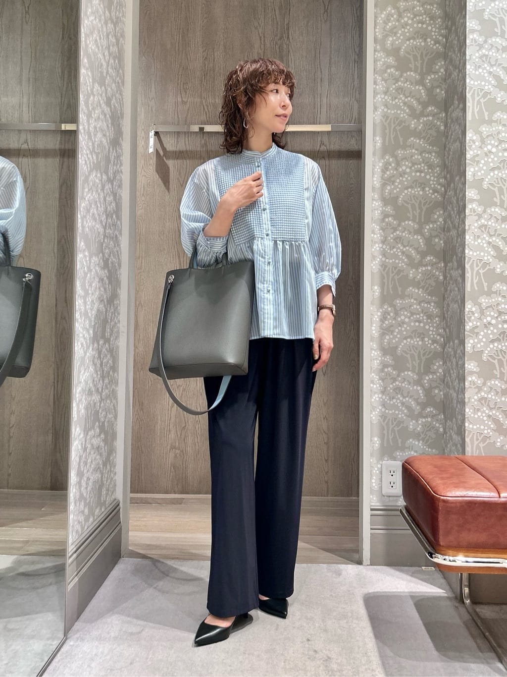 UNITED ARROWS | シルキー ピンタック ブラウス -ウォッシャブル