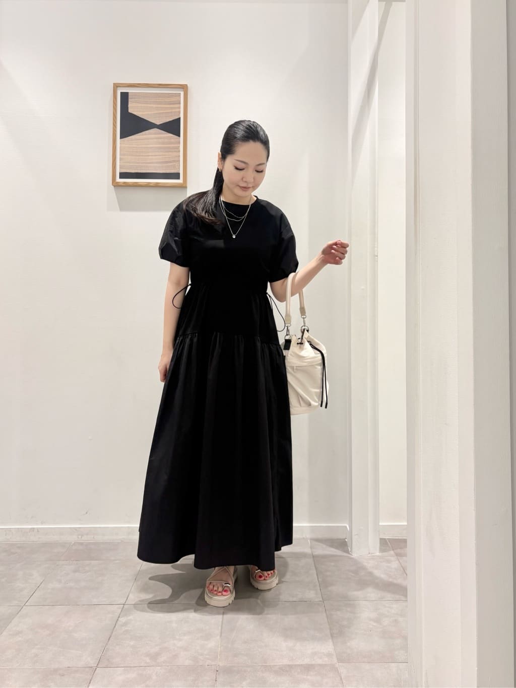 UNITED ARROWS green label relaxing | タフタ ドッキング ワンピース