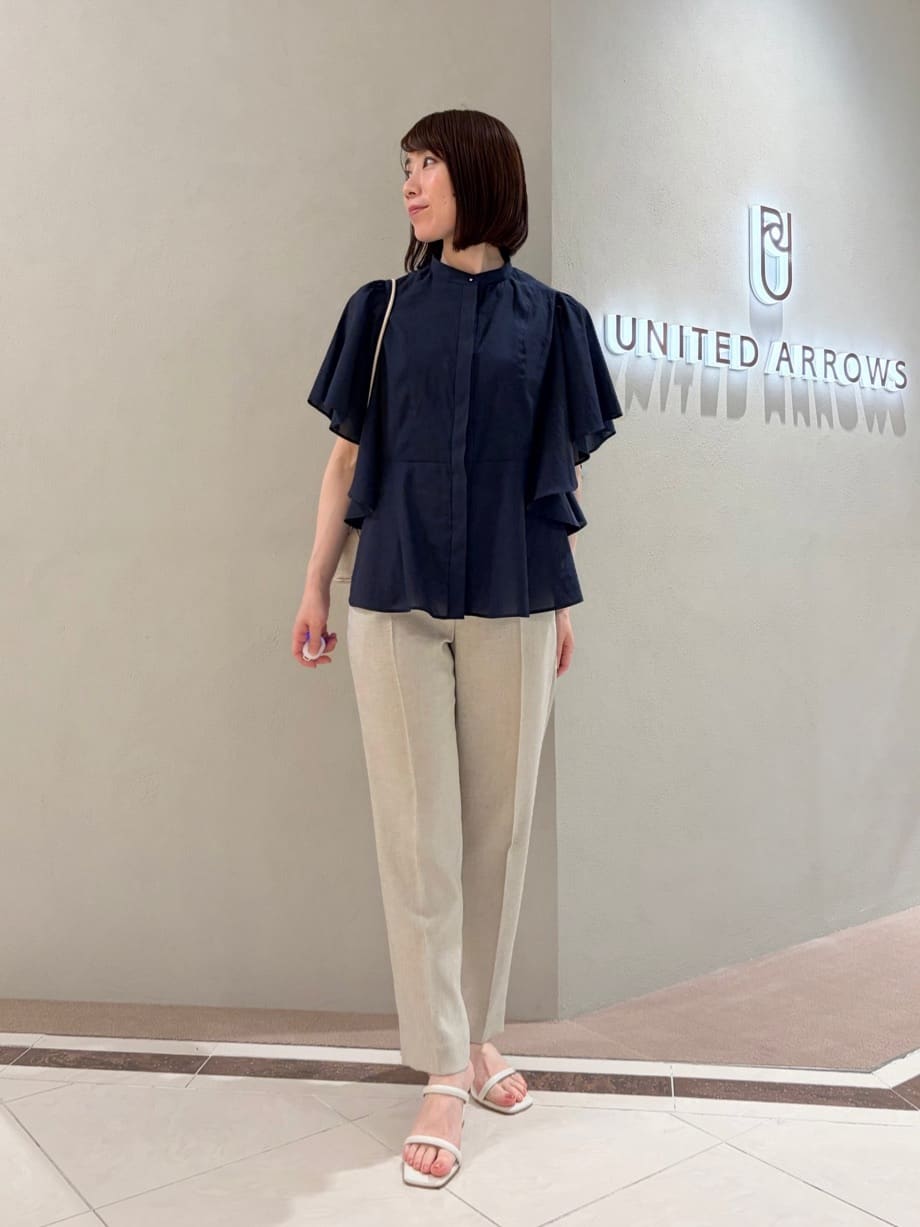 UNITED ARROWS | オーガンジー ペプラム フレア ブラウス