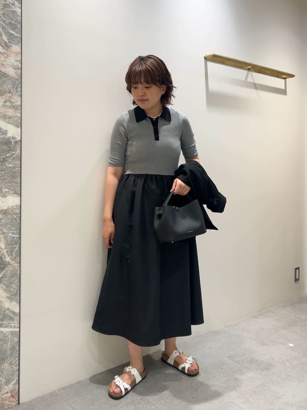 UNITED ARROWS | フィット&フレア ポロワンピース -ウォッシャブル