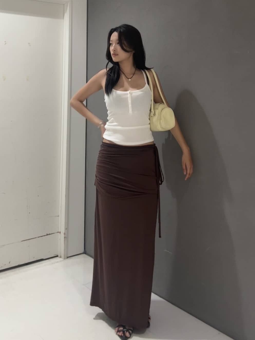 moussy | LAYER CUT MAXI スカート | Rakuten Fashion(楽天