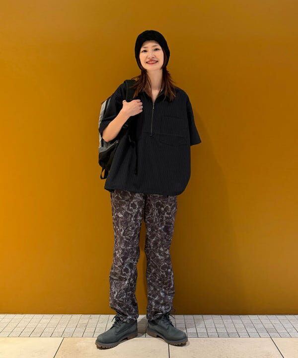BEAMS MEN | TW ハーフジップ シャツ【ワイドフィット】 | Rakuten