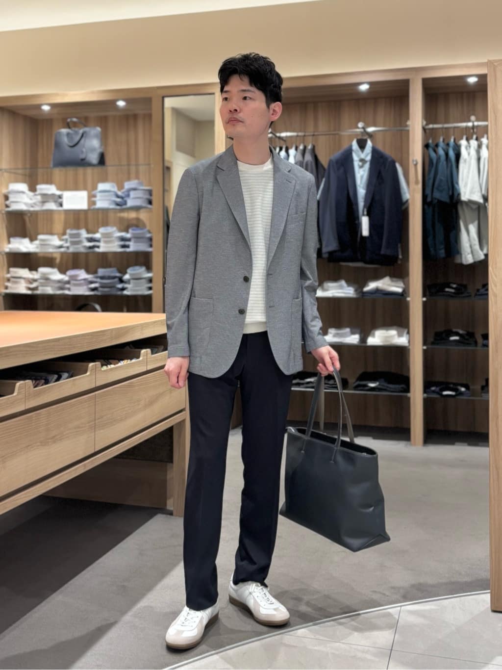 UNITED ARROWS green label relaxing | シボ レザーライク ジップ