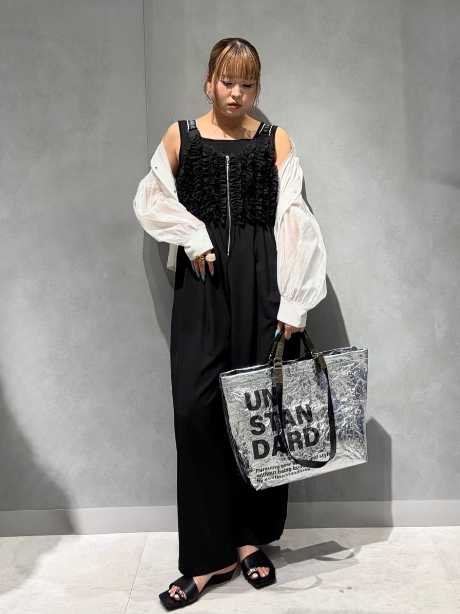 LASUD | フリルビスチェロゴテープサロペット | Rakuten Fashion(楽天